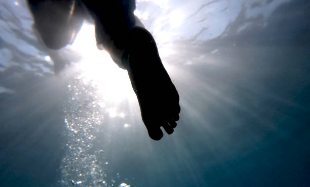 istock POV up to legs in clear blue water 1189491344