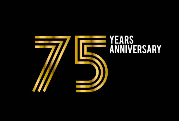 75th Year Anniversary 75th Year Anniversary 75th anniversary stock illustrations