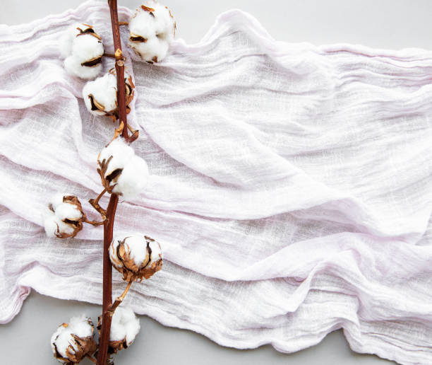 istock Cotton flowers ans scarf 1189496229