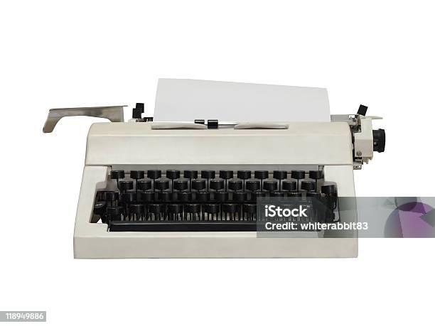 Retro Máquina De Escribir Foto de stock y más banco de imágenes de Anticuado - Anticuado, Blanco y negro, Color - Tipo de imagen