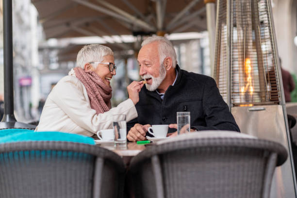 istock Senior Couple Afternoon Tea Drinking Relax Concept 1189499237