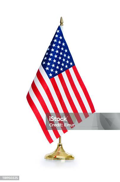 Usa Flag Isolated On The White Background Stock Photo - Download Image Now - American Flag, Small, Cut Out