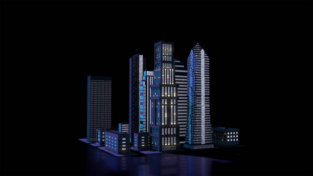 istock Skyscrapers in the nighttime 1189504864