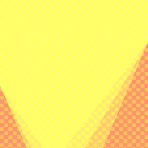 light orange and beige polka-dots and yellow plain fabric pattern for background and copy space.