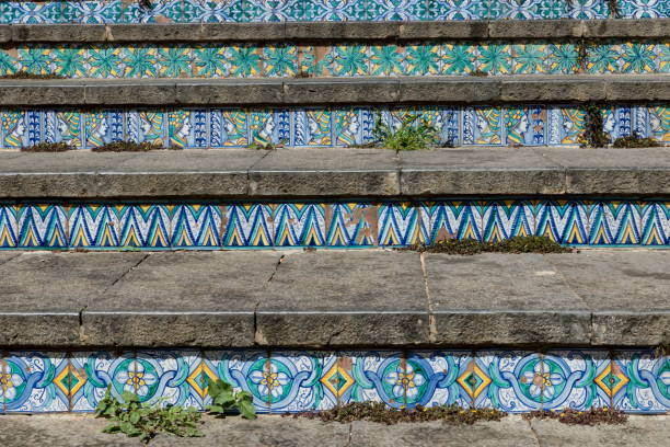 istock Stairway with polychrome ceramic tiles from Caltagirone Sicilia 1189507052