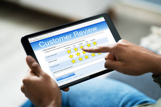 istock Man Filling Online Survey Form On Digital Tablet 1189508175