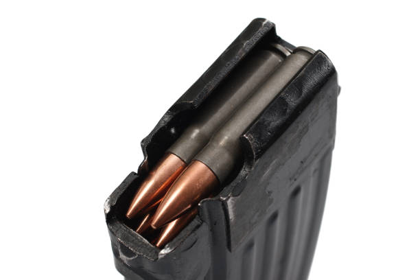 istock AK 47 gun magazin (short) with ammo 1189508342