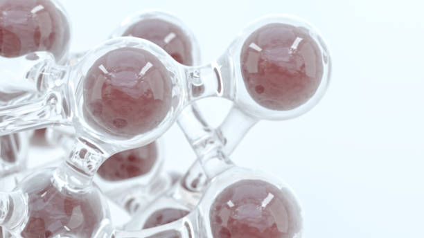 molécula 3d, célula sobre fondo blanco - blood cell red blood cell blood stem cell fotografías e imágenes de stock