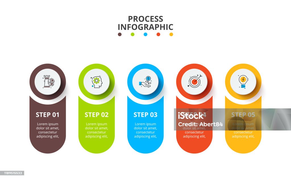 Business Data Visualization Process Chart Abstract Elements Of Graph ...
