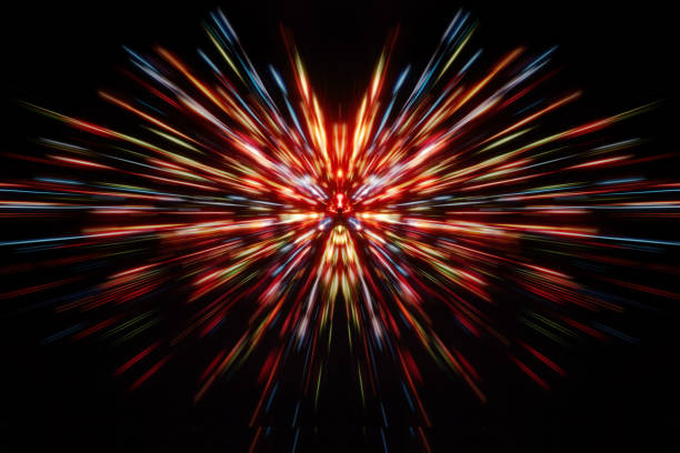 istock Volumetric bright background on a black background 1189519148