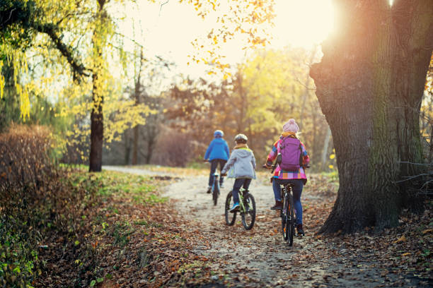 Kids riding bikes on autumn day Three kids riding bikes in public park on autumn day
Nikon D850 camel colored stock pictures, royalty-free photos & images