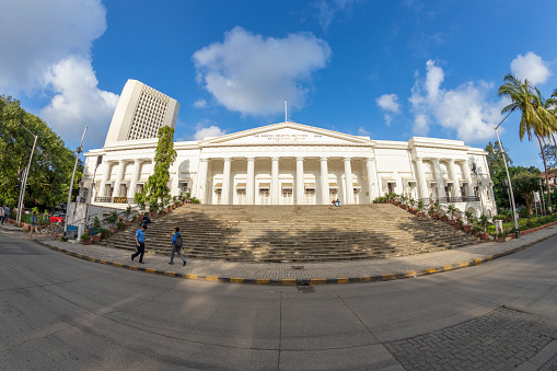 Mumbai Maharashtra India September 6 2019  The Asiatic Society Mumbai State Central Library Town Hall Historic Asian & European books & manuscripts housed in a 19th-century Greek Revival structure