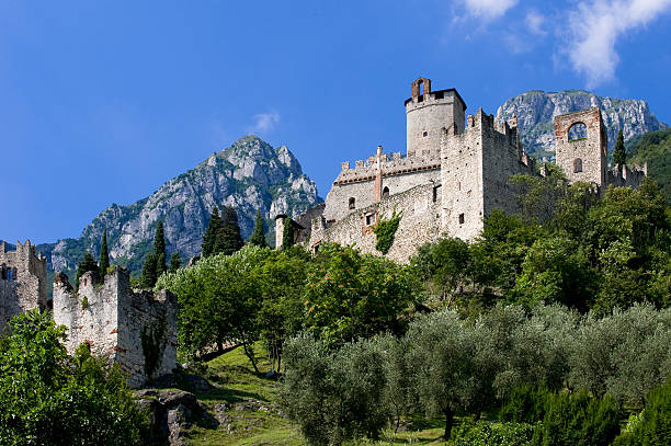 Italy Trentino Alto Adige Avio the castle stock photo