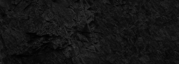 istock Black stone background. Copy space. Dark rock texture. Black grunge background. 1189528650