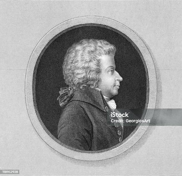 Mozart Vecteurs libres de droits et plus d'images vectorielles de Wolfgang Amadeus Mozart - Wolfgang Amadeus Mozart, Objet gravé, Portrait - Image