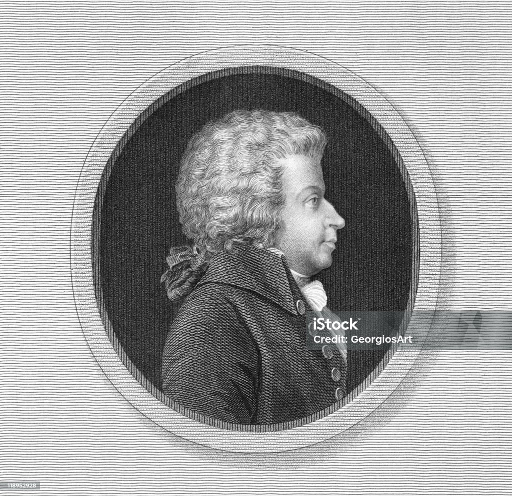 Mozart - Zbiór ilustracji royalty-free (Wolfgang Amadeus Mozart)