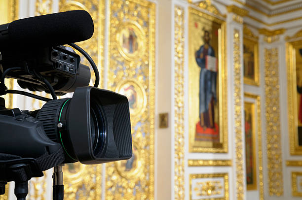 istock Television camera at the church. 118952973