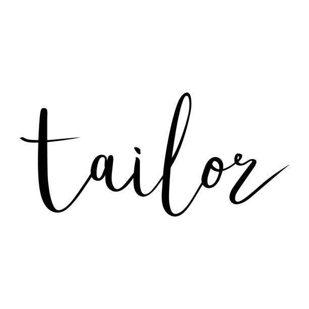 istock Beautiful handwritten brush pen calligraphy writing. Vector lettering tailor word isolated. Cursive typography 1189533681