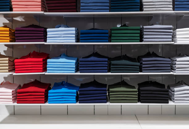 istock Multo color winter sweater on store shelves 1189545623