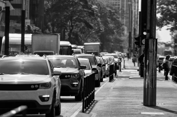 istock traffic jam in black and white 1189545686