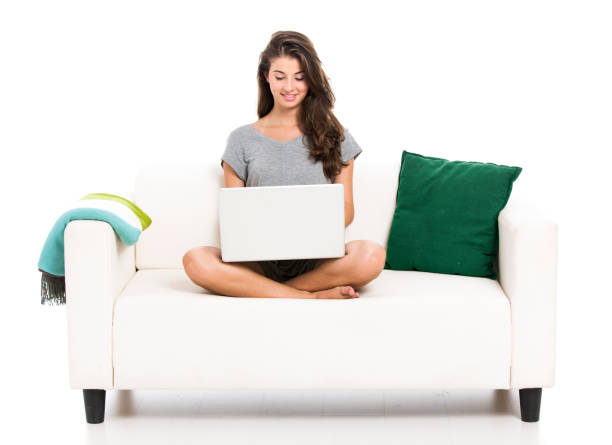 istock Working with a laptop at home 1189549314