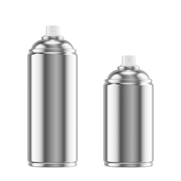 istock Metallic spray paint metal cans isolated on white 1189551746