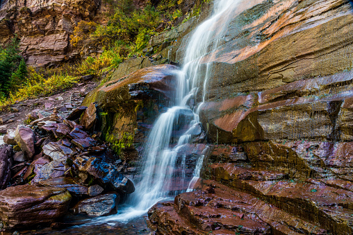 Bear Creek Falls near Telluride, Colorado.