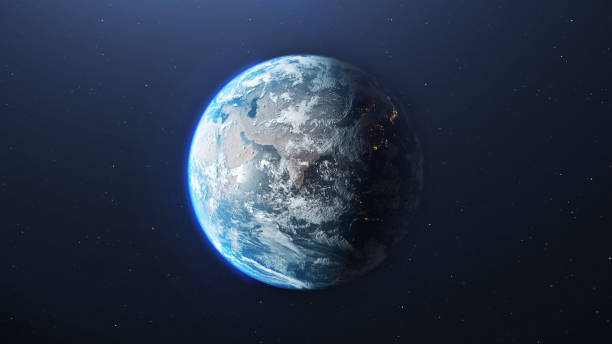 istock Earth planet viewed from space , 3d render of planet Earth. 1189556257