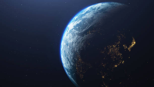 istock Earth planet viewed from space , 3d render of planet Earth. 1189556261