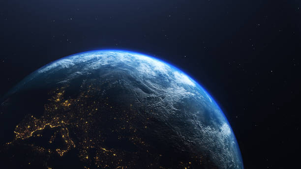 istock Earth planet viewed from space , 3d render of planet Earth. 1189556276