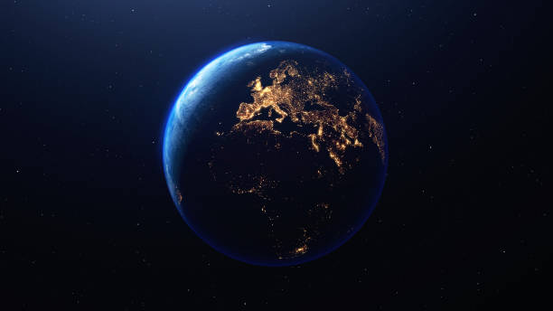 istock Earth planet viewed from space , 3d render of planet Earth. 1189556278
