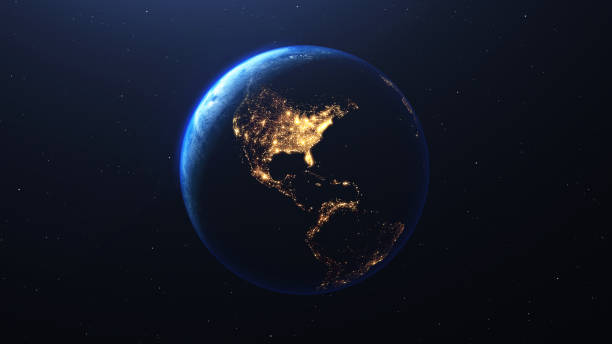 istock Earth planet viewed from space , 3d render of planet Earth. 1189556285
