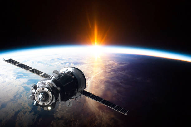 istock Earth planet and satellite view from space - 3d render 1189556288