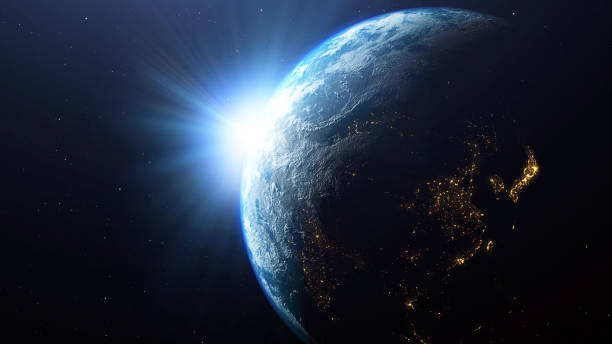 istock Earth planet viewed from space , 3d render of planet Earth. 1189556339