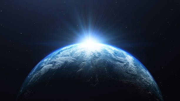 istock Earth planet viewed from space , 3d render of planet Earth. 1189556356