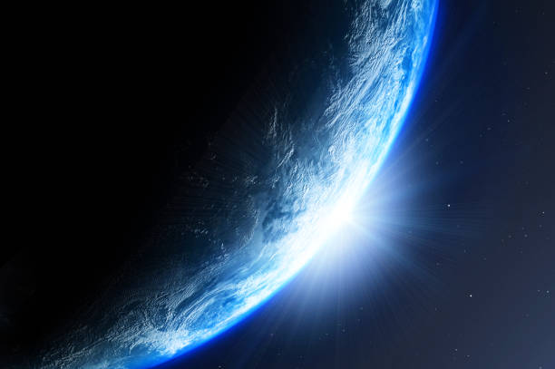istock Earth planet viewed from space , 3d render of planet Earth. 1189556367