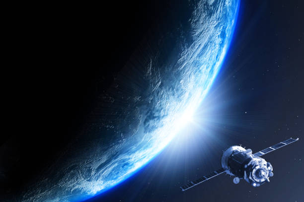 istock Earth planet and satellite view from space - 3d render 1189556369