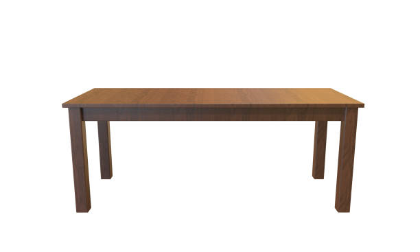 istock 3d illustration of dining table isolated on a white background 1189558570