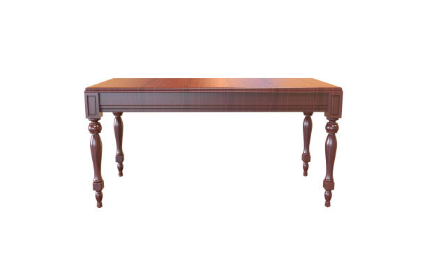 istock 3d illustration of classic wooden table isolated on a white background 1189558687