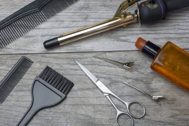 istock hair extension and hair tool 1189561151