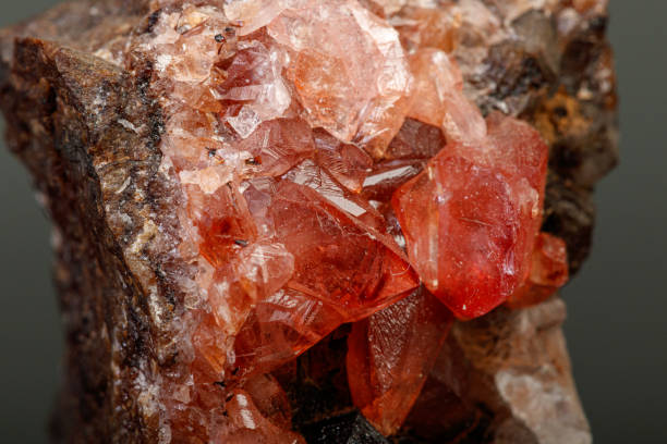 istock macro mineral stone Rhodochrosite on a black background 1189566936