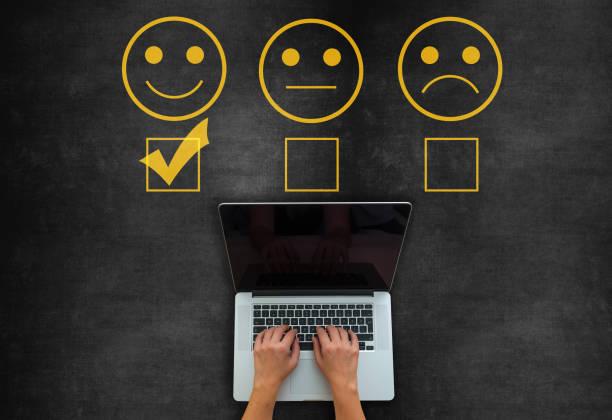 istock Customer service satisfaction survey on blackboard 1189567941