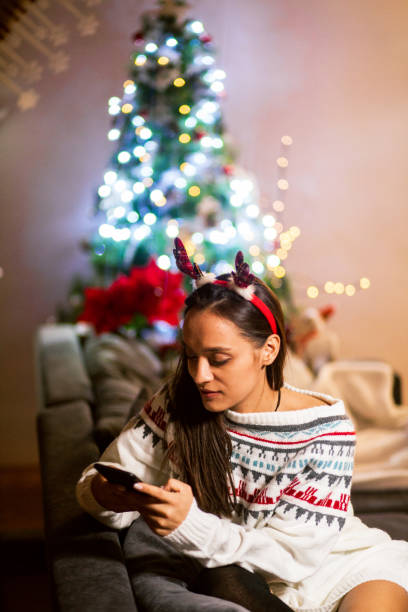 istock Christmas Time.Waiting at home alone. 1189572229