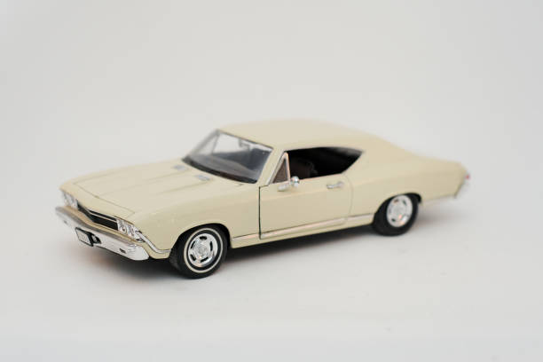 istock Side view of classic model car with white background 1189575441
