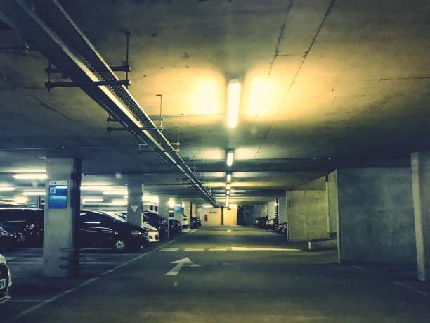 istock Driving through multi story car park 1189577996