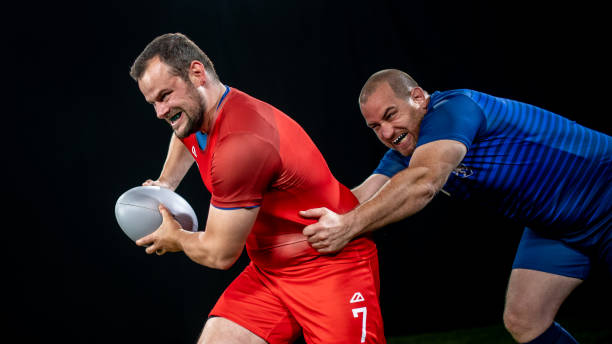 istock Rugby player tackling his opponent 1189578680