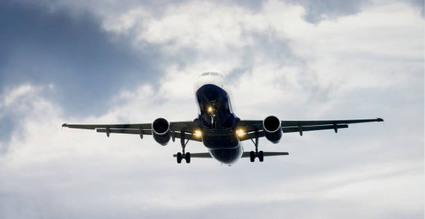 istock Aeroplane flying in sky 1189578991