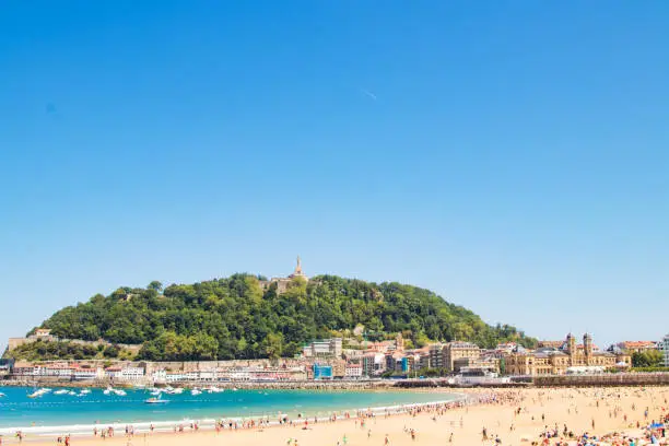 Photo of shell beach in san sebastian, guipuzcoa, Spain