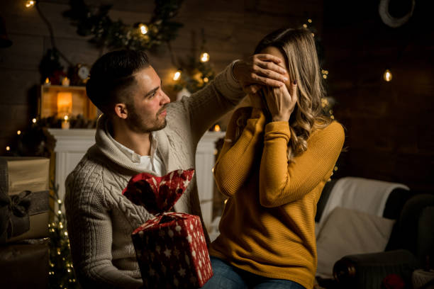 istock Suprise with an early christmas gift 1189582748