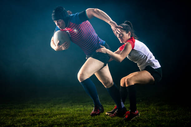 istock Rugby player tackling her opponent 1189585984